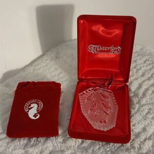 Vtg Waterford Crystal 12 Days of Christmas "Four Calling Birds" Crystal Ornament
